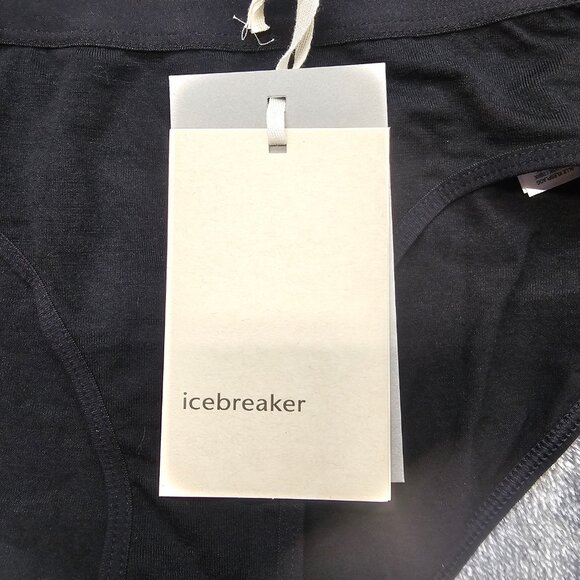 Icebreaker Siren Hipkini Panties womens XS Merino wool black sweat wicking Hike - Picture 2 of 15
